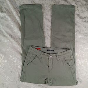 Hot Kiss Jeans Womens 7 Junior Green Relaxed Fit Stretchy Lowrise Cargo Style